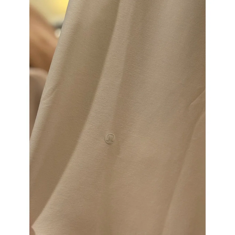 Lululemon Softstreme Sleeveless Dress Ivory Cream Midi Pockets Size 6 Athleisure